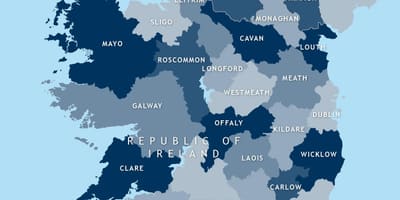 Mappa di modificabile mappa di irlanda