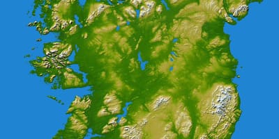 Irlanda catene montuose mappa