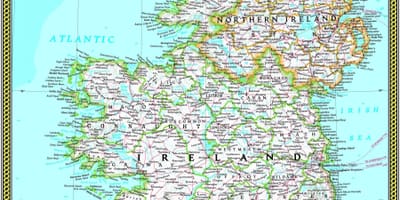 Mappa di national geographic mappa di irlanda