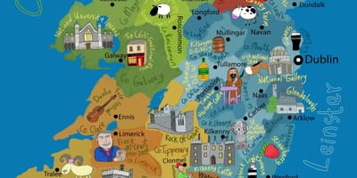 Mappa di irlanda per bambini